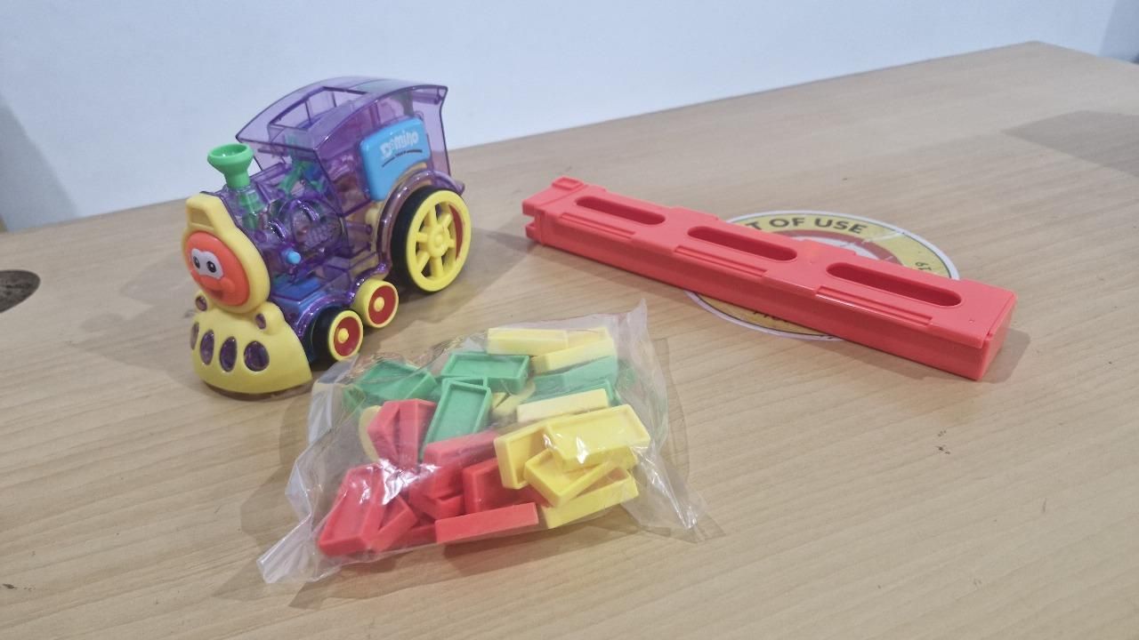 Train Toy Domino Set for Kids. BPA-Free Plastic with Sound Effects.