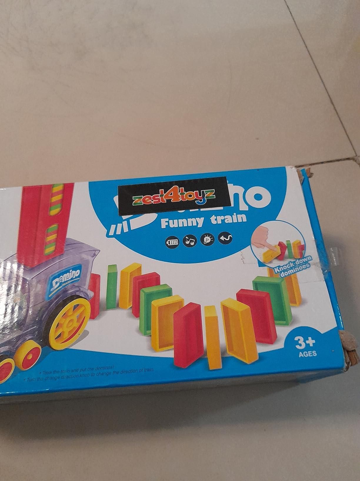 Train Toy Domino Set for Kids. BPA-Free Plastic with Sound Effects.